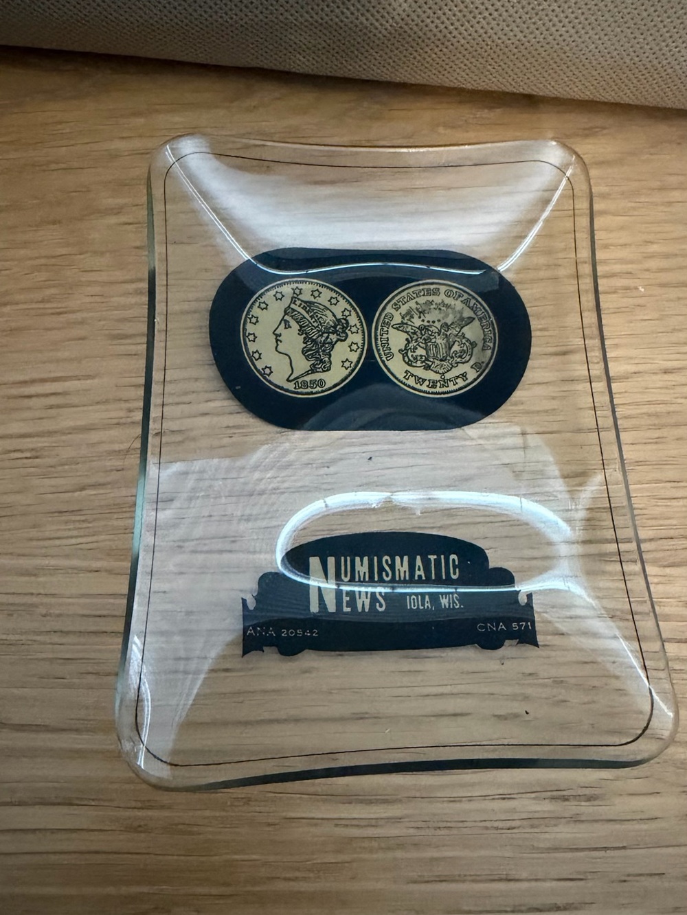 Branded Black and Clear Coin Display Tray
